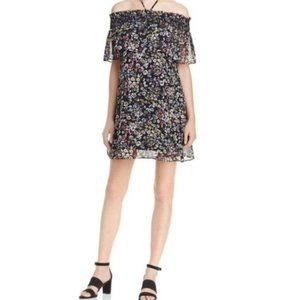 Rebecca Minkoff Women's Halter Smocked Dress Balboa Garden Print Gerry Size 0